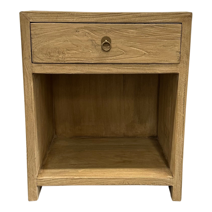 1 drawer natural elmwood nightstand 8535