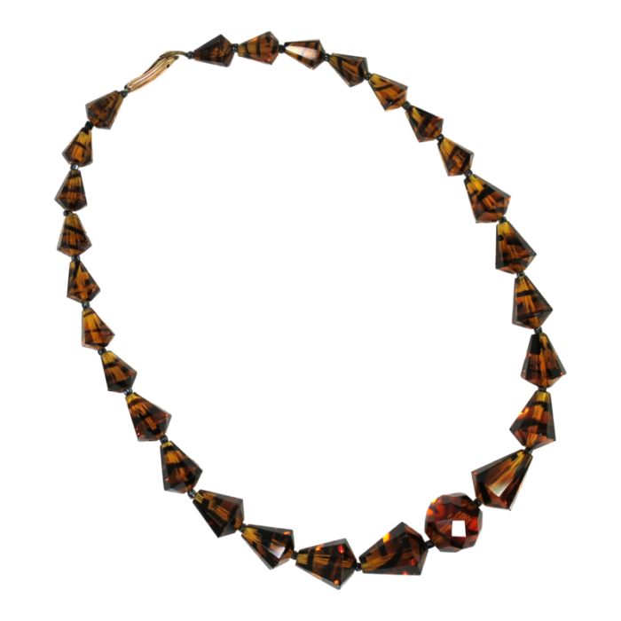 1910s edwardian tiger crystal necklace 2151