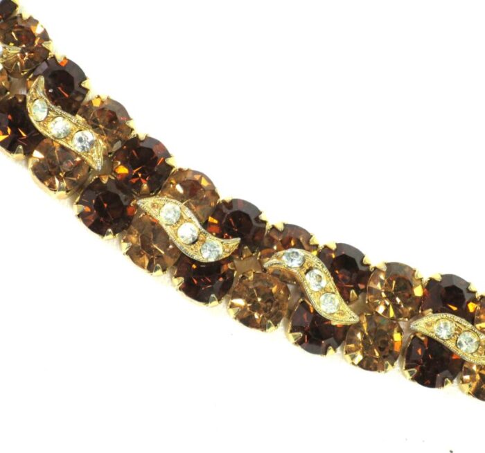 1950s designer weiss amber citrine crystal bracelet 5932