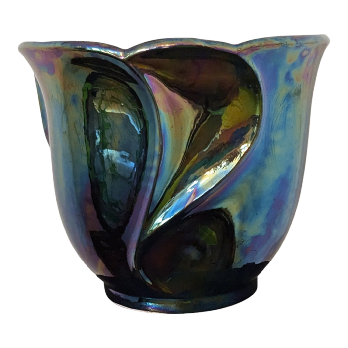 1950s verceram french bisque iridescent planter 5789