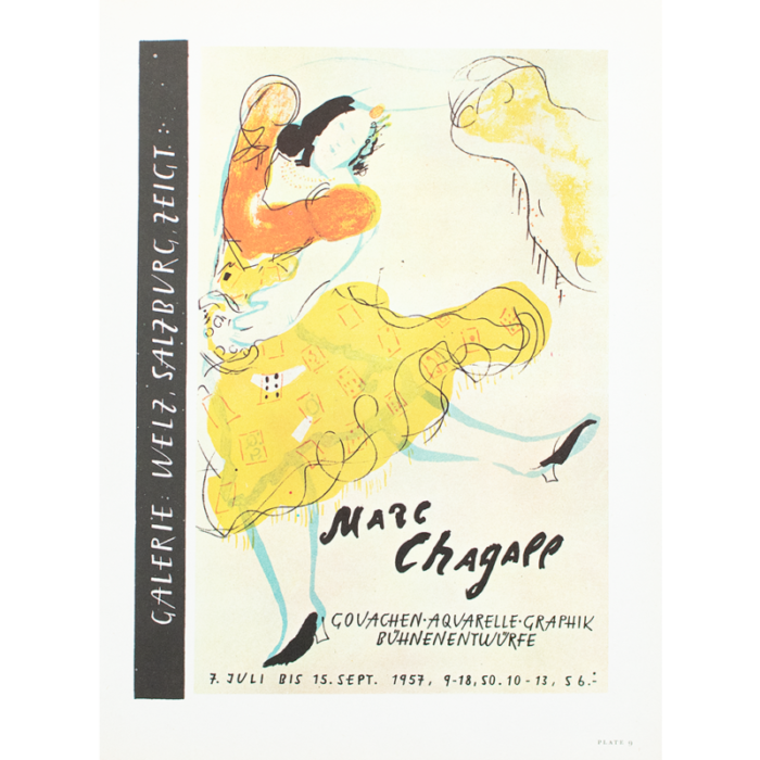 1966 after marc chagall welz salzburg gallery 1957 exhibit poster 4020