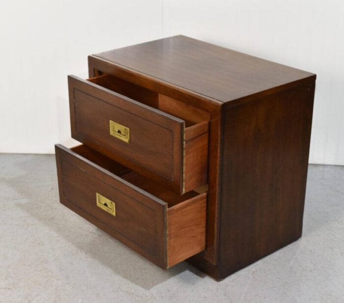 1970s campaign nightstand by dixie furniture act ii collection a single piece 1752