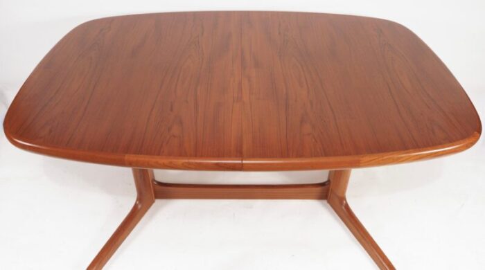 1970s danish teak and rosewood oval extending double pedestal dining table by rasmus 2200