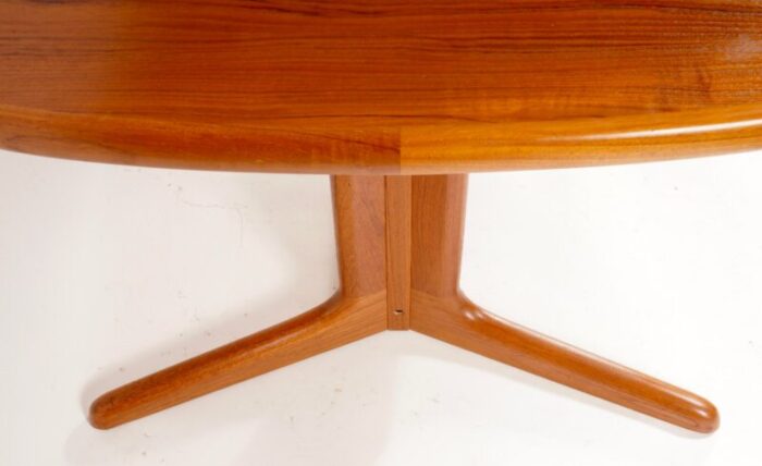 1970s danish teak and rosewood oval extending double pedestal dining table by rasmus 7069