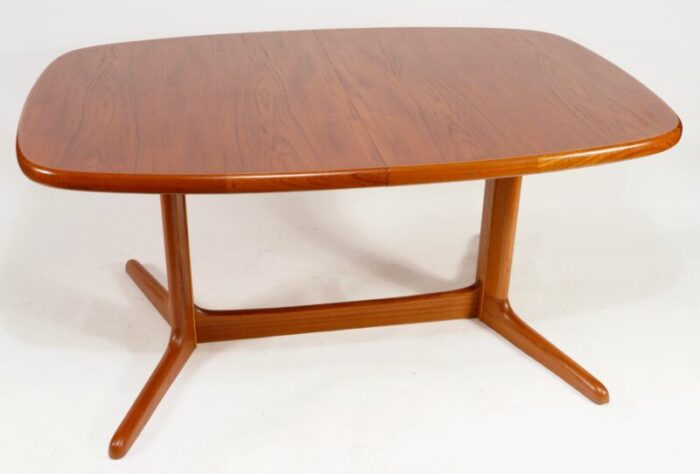 1970s danish teak and rosewood oval extending double pedestal dining table by rasmus 9293