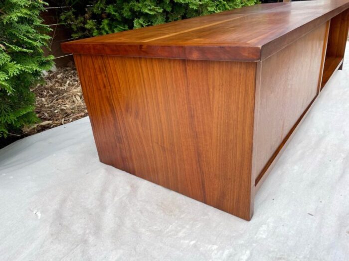 1970s medium walnut coffee table by lane furniture from their rhythm 2084