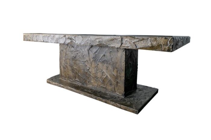 1970s paul evans brutalism bronze dining table 4987