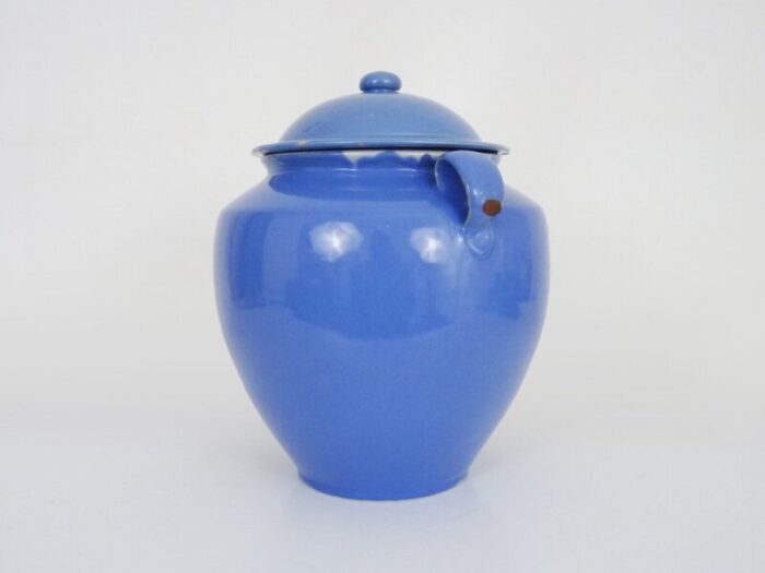 19th century conservation pot in vernisse blue south west of france 2