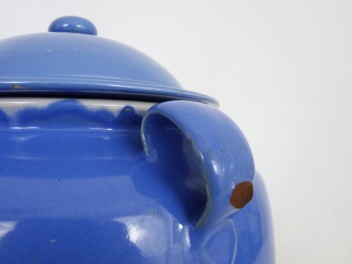 19th century conservation pot in vernisse blue south west of france 5