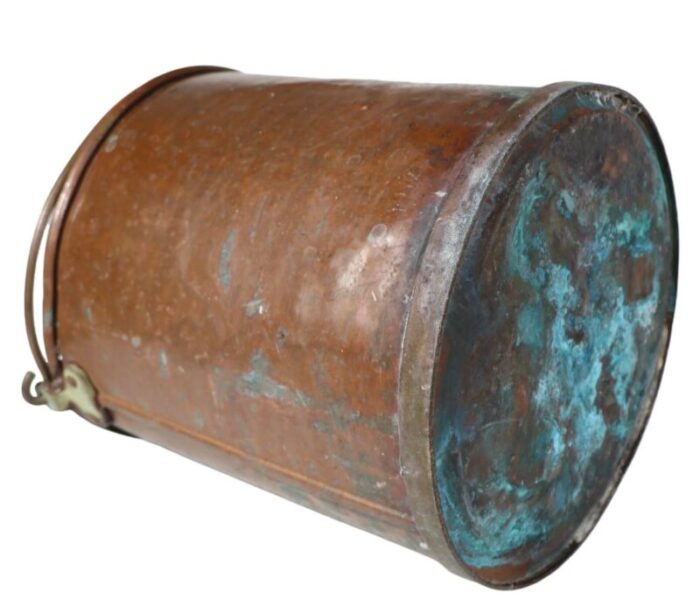 19th century copper bucket 6519