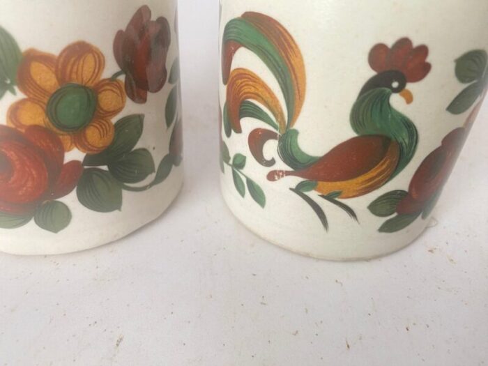 19th century faience bottles with floral decoration france set of 2 8