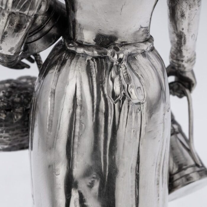 19th century german silver figure of a fruit seller 1880 21