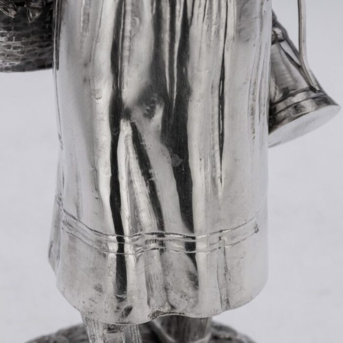 19th century german silver figure of a fruit seller 1880 22