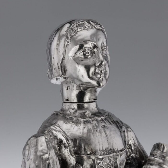 19th century german silver figure of a fruit seller 1880 7