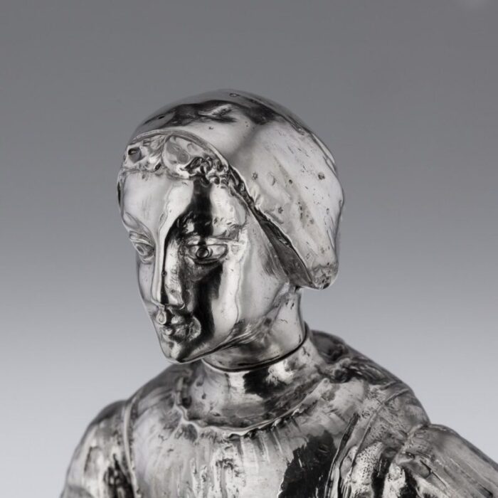 19th century german silver figure of a fruit seller 1880 8