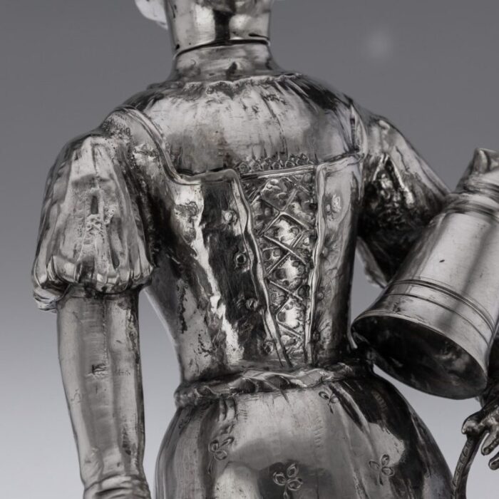 19th century german silver figure of a fruit seller 1880 9