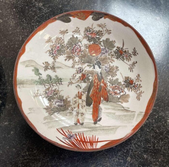 19th century japanese porcelain plates set of 2 8012