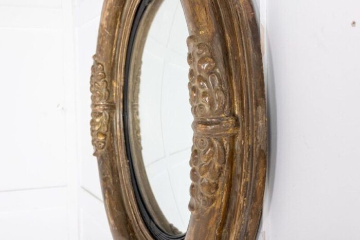 19th century regency gilt convex mirror 3