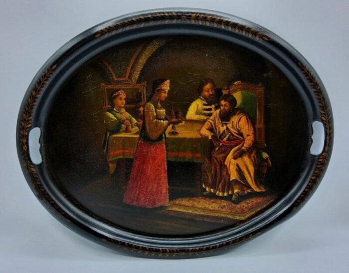 19th century russian imperial tray by vyshniakov tray 1