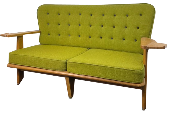 2 seater sofa attributed to guillerme and jacques chambron 1960s 1265