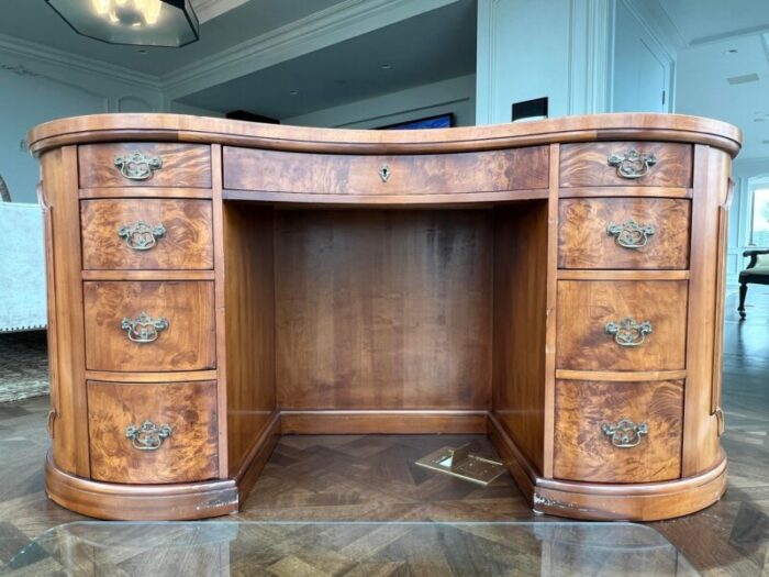 20th century english leather writing desk 2889