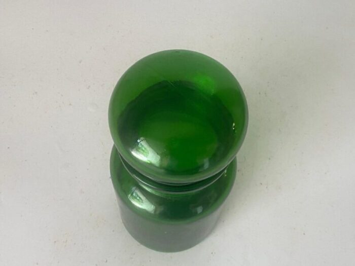 20th century french cobalt green pharmacy bottles set of 2 3