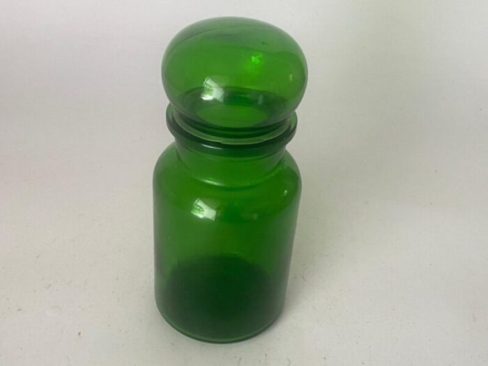 20th century french cobalt green pharmacy bottles set of 2 8