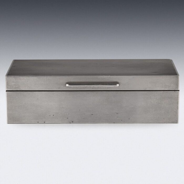 20th century silver cigar box from c j vander ltd london 1963 2