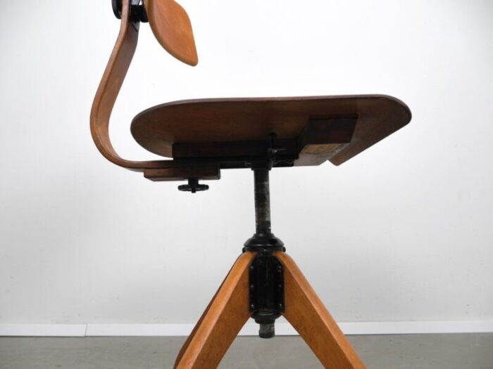 adjustable architects chair in beech 1940s 1195