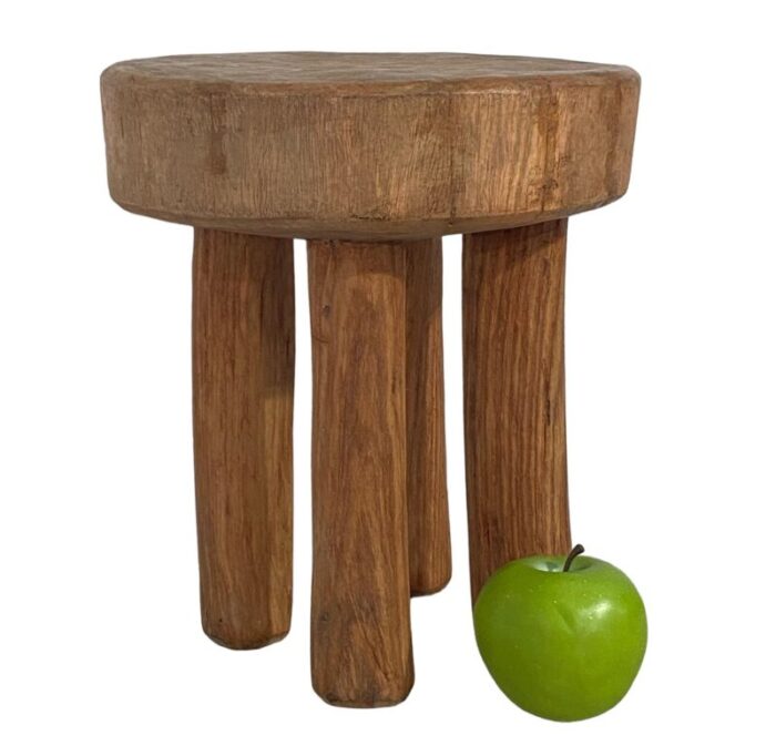 african vintage natural wood milk stool hehe gogo people tanzania 115 h 3507