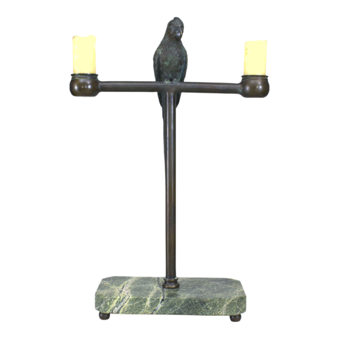 american bronze parrot candelabra 4207