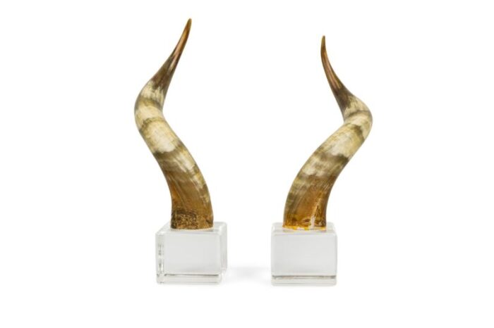 american mid century steer horn bookends 3017