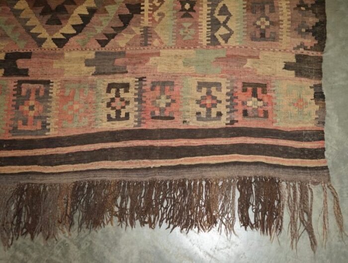 antique aztec kilim rug from libertys london 1989 14