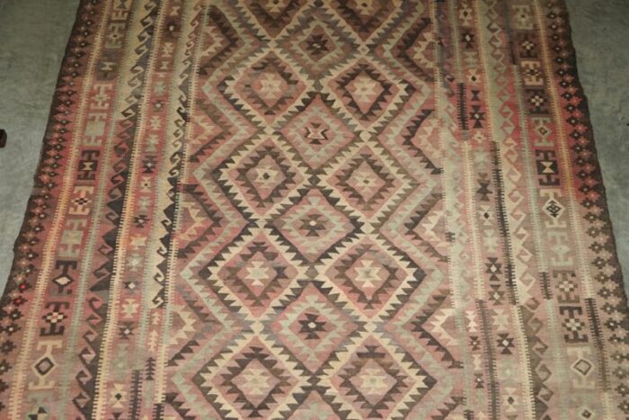 antique aztec kilim rug from libertys london 1989 3