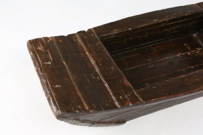 antique handmade wooden wabi sabi trough or bowl 19th century 10