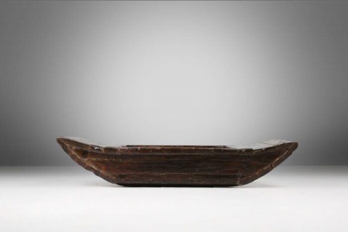 antique handmade wooden wabi sabi trough or bowl 19th century 3