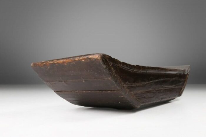 antique handmade wooden wabi sabi trough or bowl 19th century 4