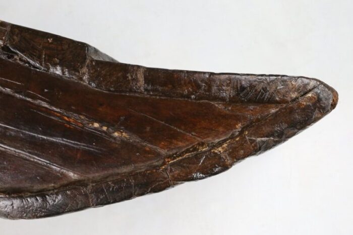 antique handmade wooden wabi sabi trough or bowl 19th century 5