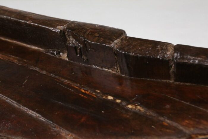 antique handmade wooden wabi sabi trough or bowl 19th century 6