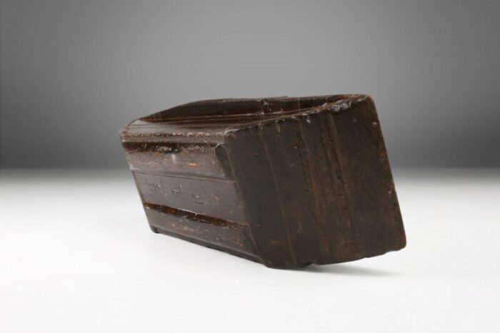 antique handmade wooden wabi sabi trough or bowl 19th century 7