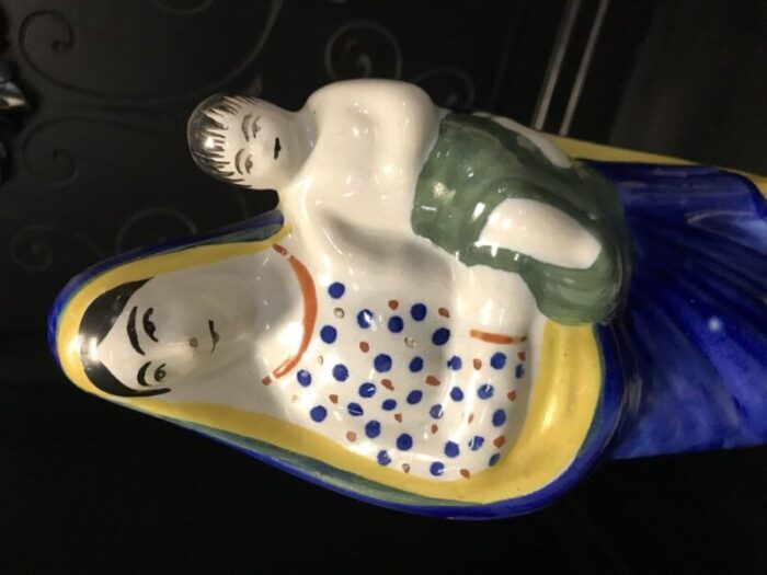 antique holy mary figurine in earthenware 1890s 3