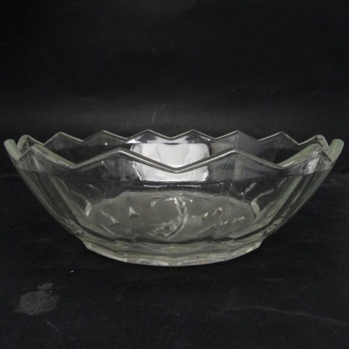 art deco bowl by hortensja glassworks 1950s 1