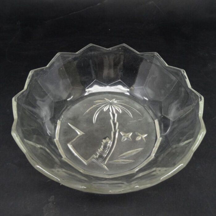 art deco bowl by hortensja glassworks 1950s 4