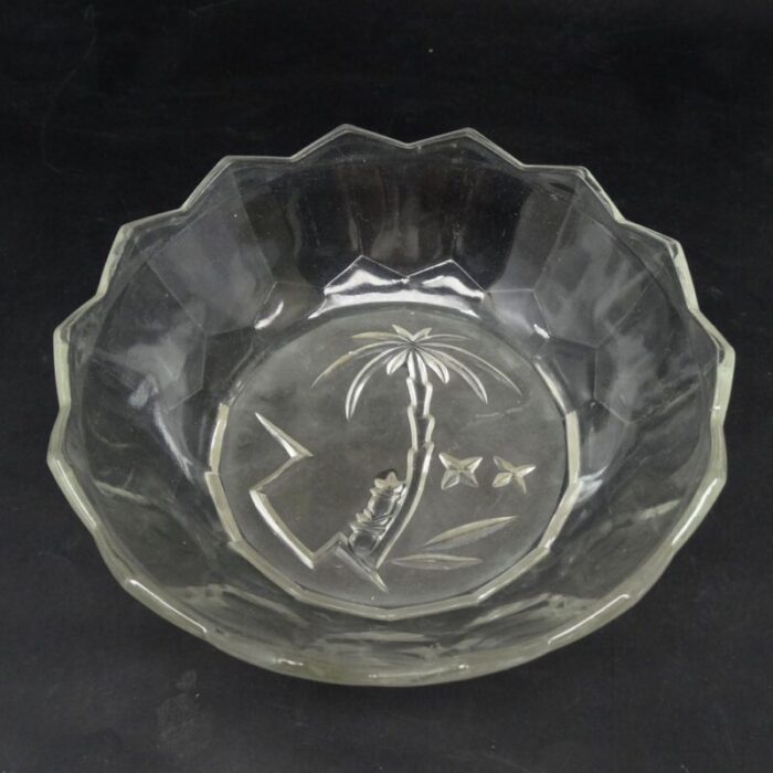 art deco bowl by hortensja glassworks 1950s 5