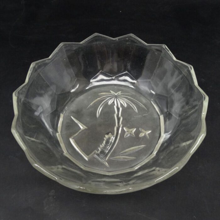 art deco bowl by hortensja glassworks 1950s 6