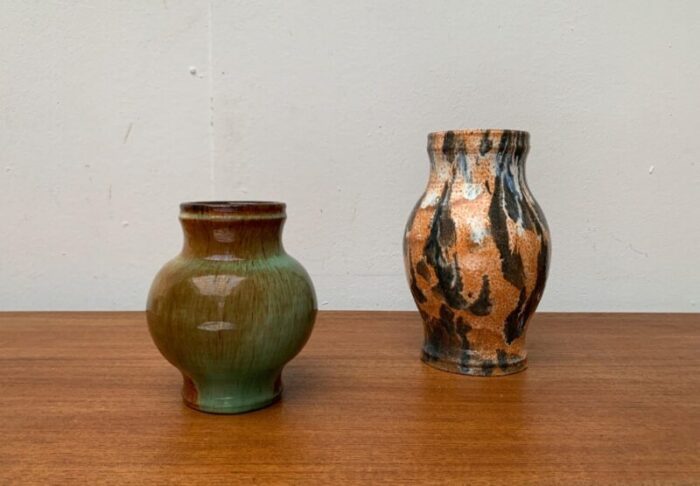 art deco ceramic vases germany set of 2 13