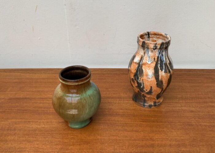 art deco ceramic vases germany set of 2 5