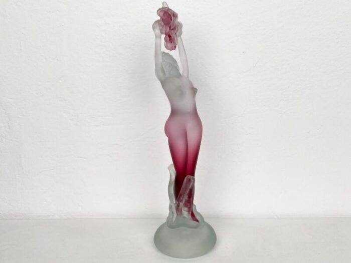 art deco female nude with grapes in satin murano glass by archimede seguso for seguso vetri darte italy 1950s 0719