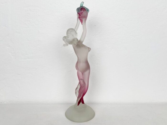 art deco female nude with grapes in satin murano glass by archimede seguso for seguso vetri darte italy 1950s 1228