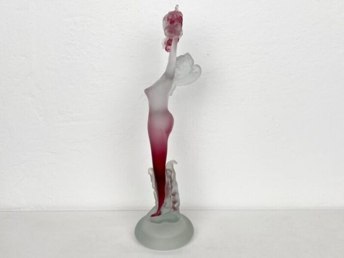 art deco female nude with grapes in satin murano glass by archimede seguso for seguso vetri darte italy 1950s 5731